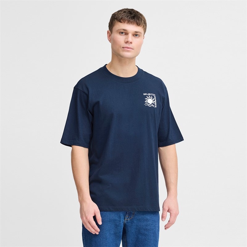 Solid Mens Daniel T-Shirt Dress Blues - Image 2