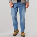 Solid Mens Harlan Denim Jeans Middle Vintage Blue Denim