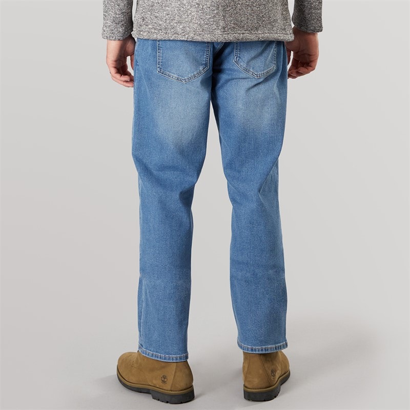 Solid Mens Harlan Denim Jeans Middle Vintage Blue Denim - Image 2