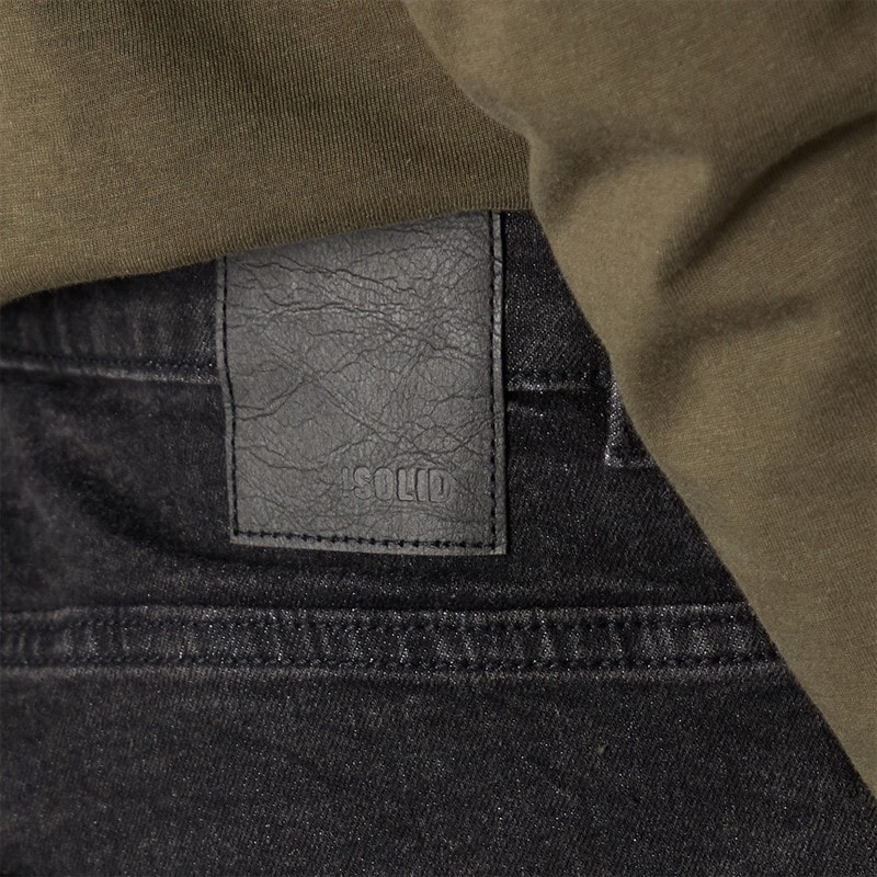 Solid Mens Harlan Denim Jeans Grey Denim - Image 3