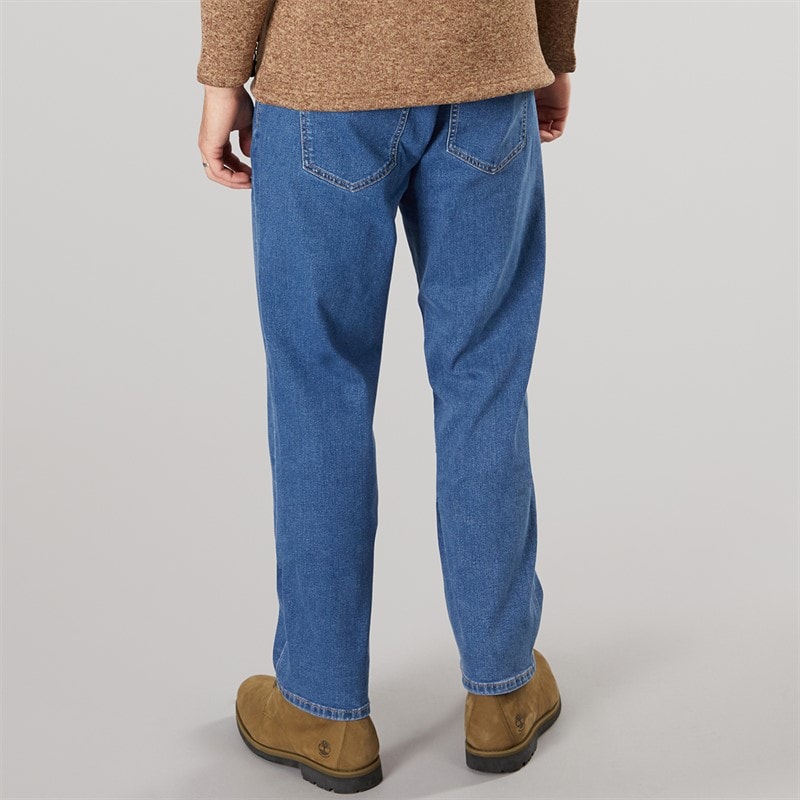 Solid Mens Harlan Denim Jeans Middle Blue Denim - Image 2