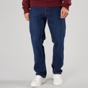Solid Mens Harlan Denim Jeans Dark Blue Denim