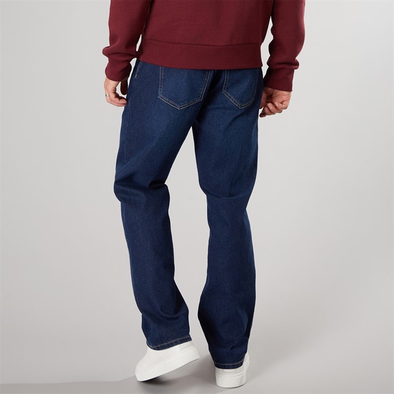 Solid Mens Harlan Denim Jeans Dark Blue Denim - Image 2