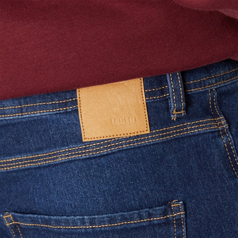 Solid Mens Harlan Denim Jeans Dark Blue Denim - Image 3