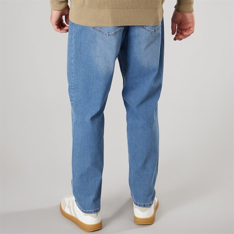 Solid Mens Dylan Denim Jeans Middle Vintage Blue Denim - Image 2