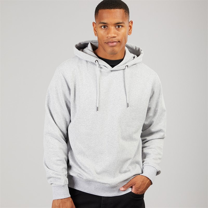 Solid Mens Holton Hoodie Light Grey Melange - Image 2