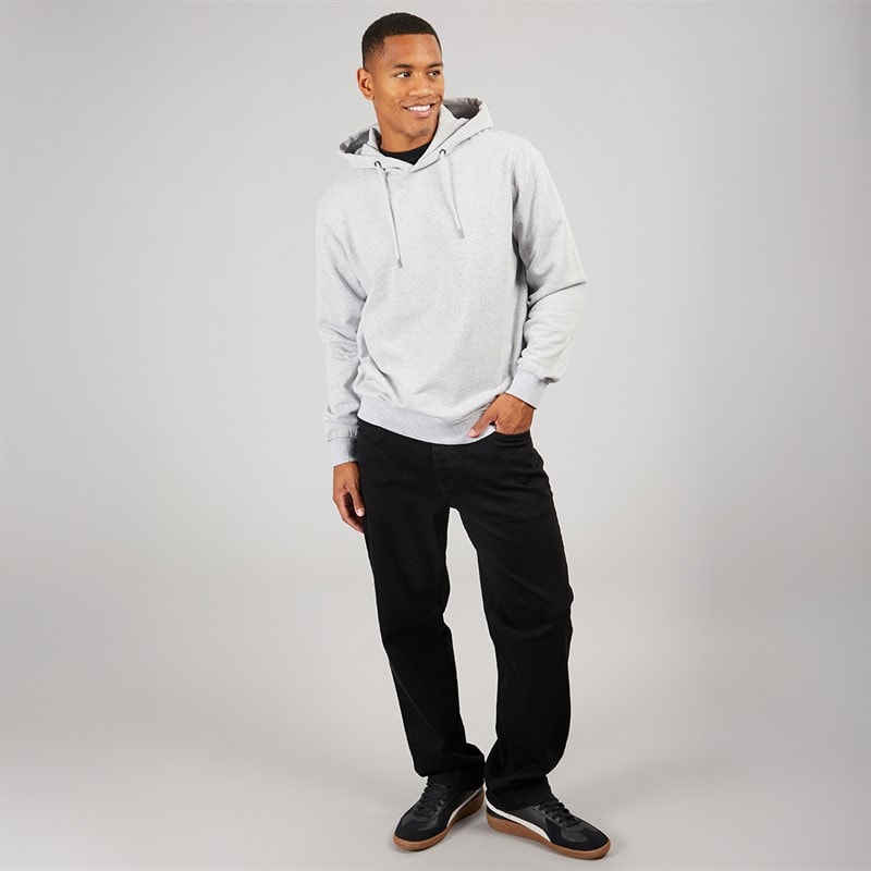 Solid Mens Holton Hoodie Light Grey Melange - Image 4