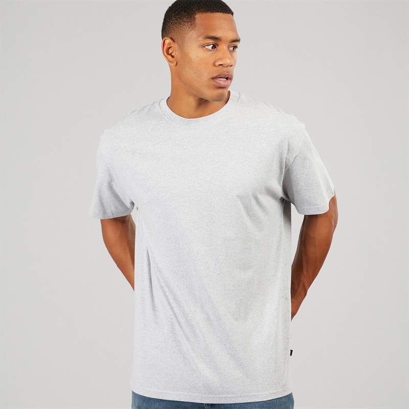 Solid Mens Harrold T-Shirt Light Grey Melange - Image 2