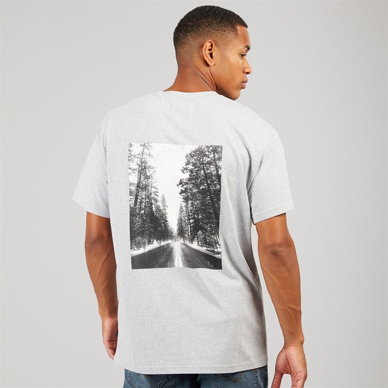 Solid Mens Harrold T-Shirt Light Grey Melange - Image 3