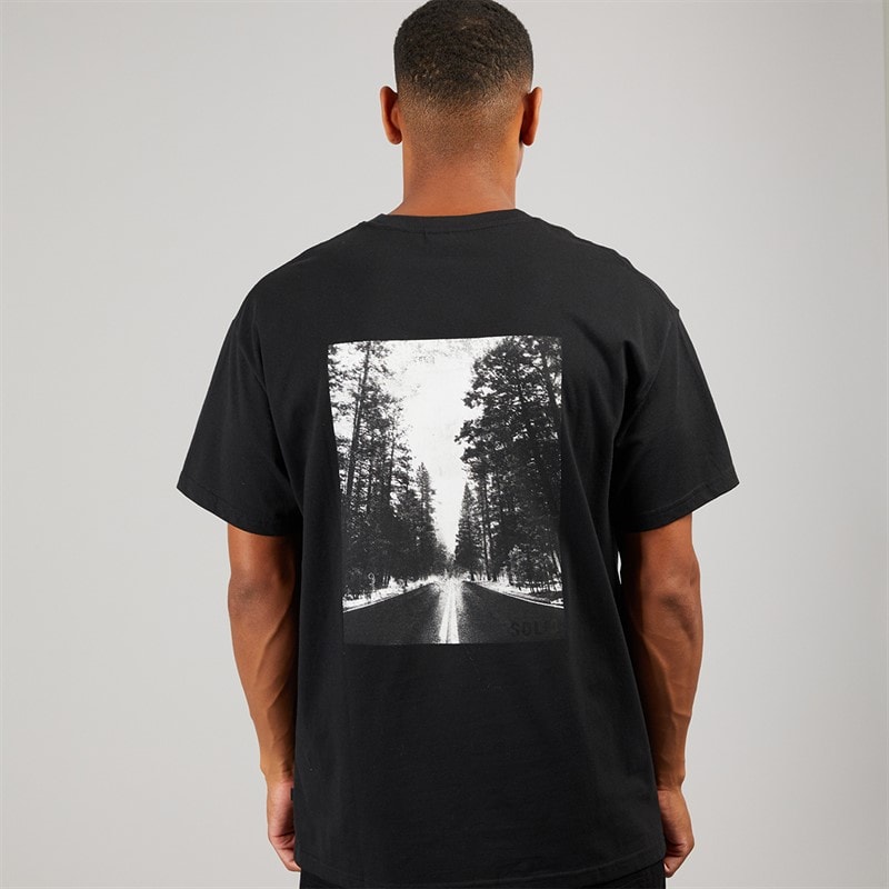 Solid Mens Harrold T-Shirt True Black - Image 3