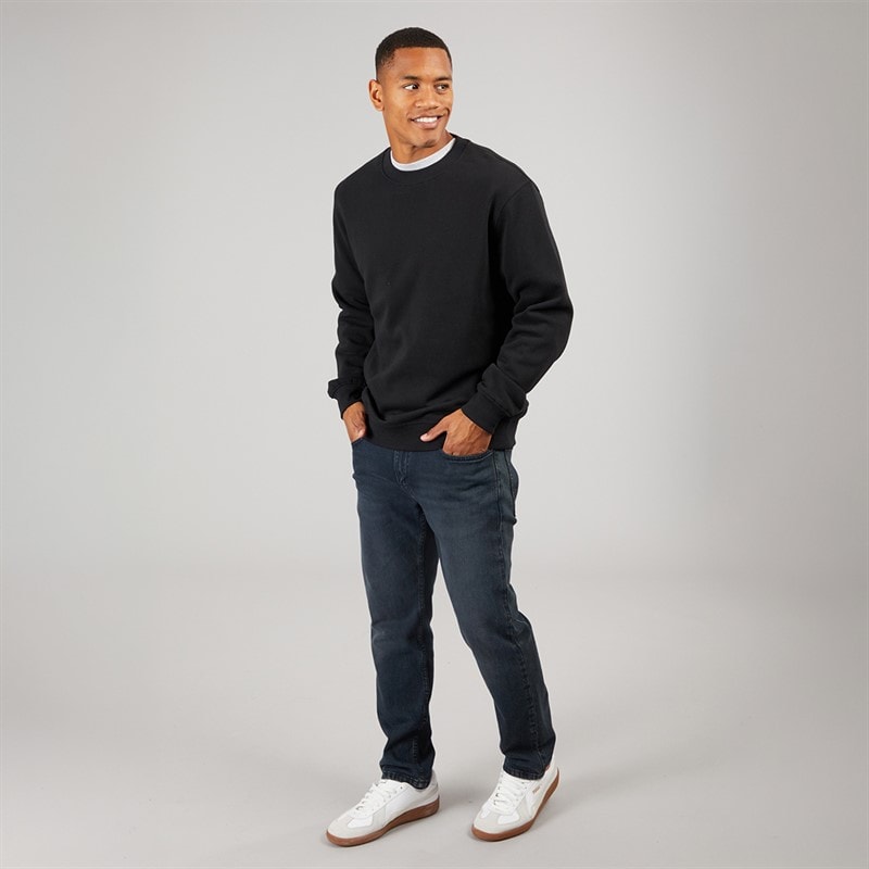 Solid Mens Holton Crew Sweatshirt True Black - Image 4