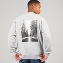 Solid Mens Holton Crew Sweatshirt Light Grey Melange