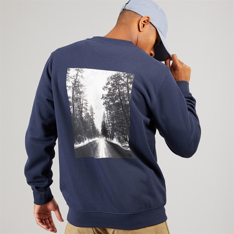 Solid Mens Holton Crew Sweatshirt Insignia Blue