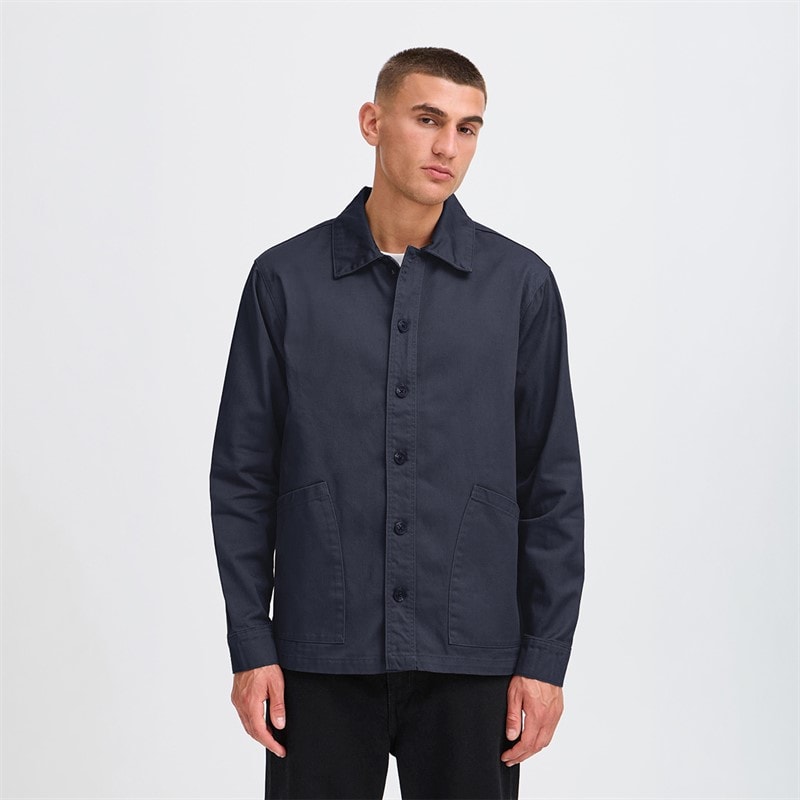Solid Mens Ossie Overshirt Insignia Blue - Image 1