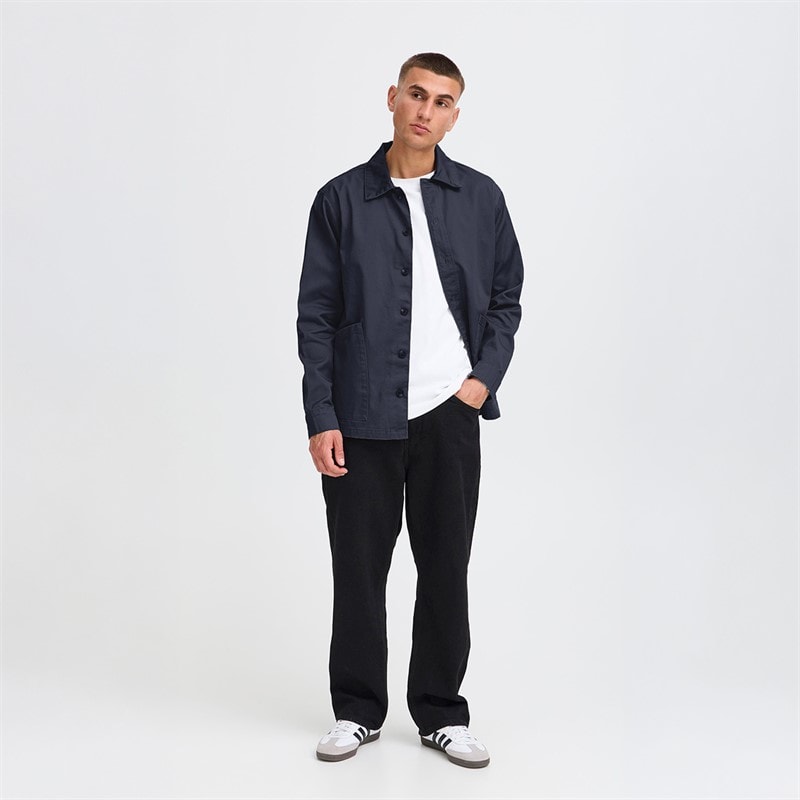 Solid Mens Ossie Overshirt Insignia Blue - Image 5