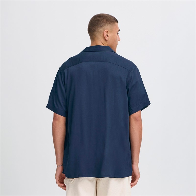 Solid Mens Pablo Short Sleeve Shirt Insignia Blue - Image 2