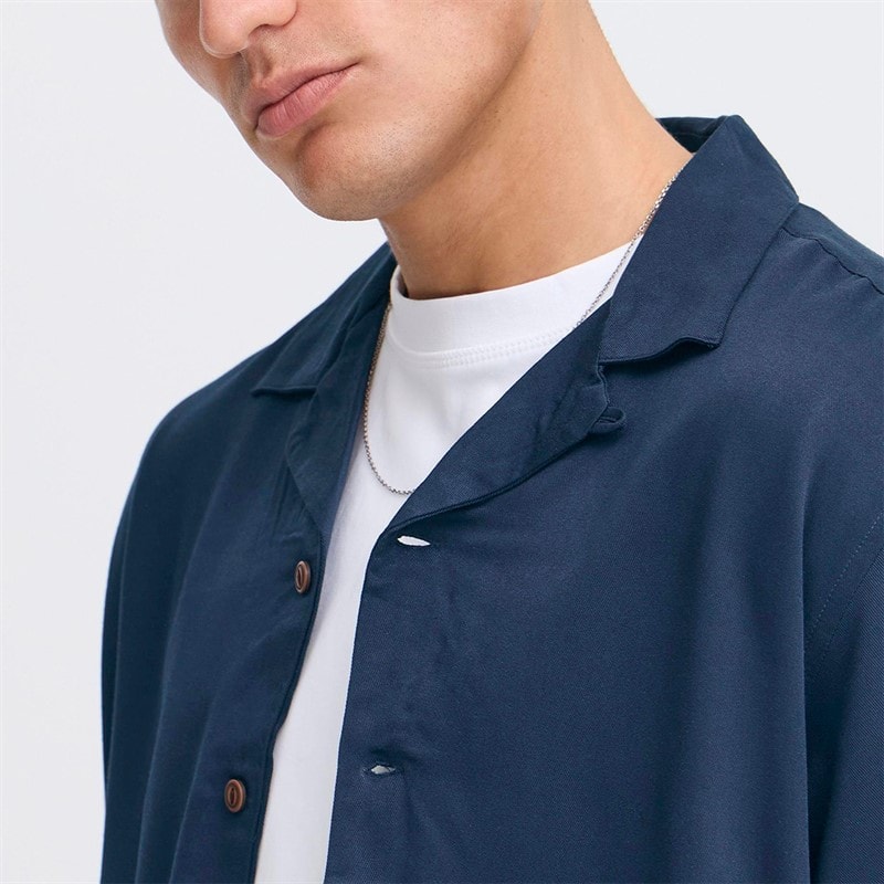 Solid Mens Pablo Short Sleeve Shirt Insignia Blue - Image 3