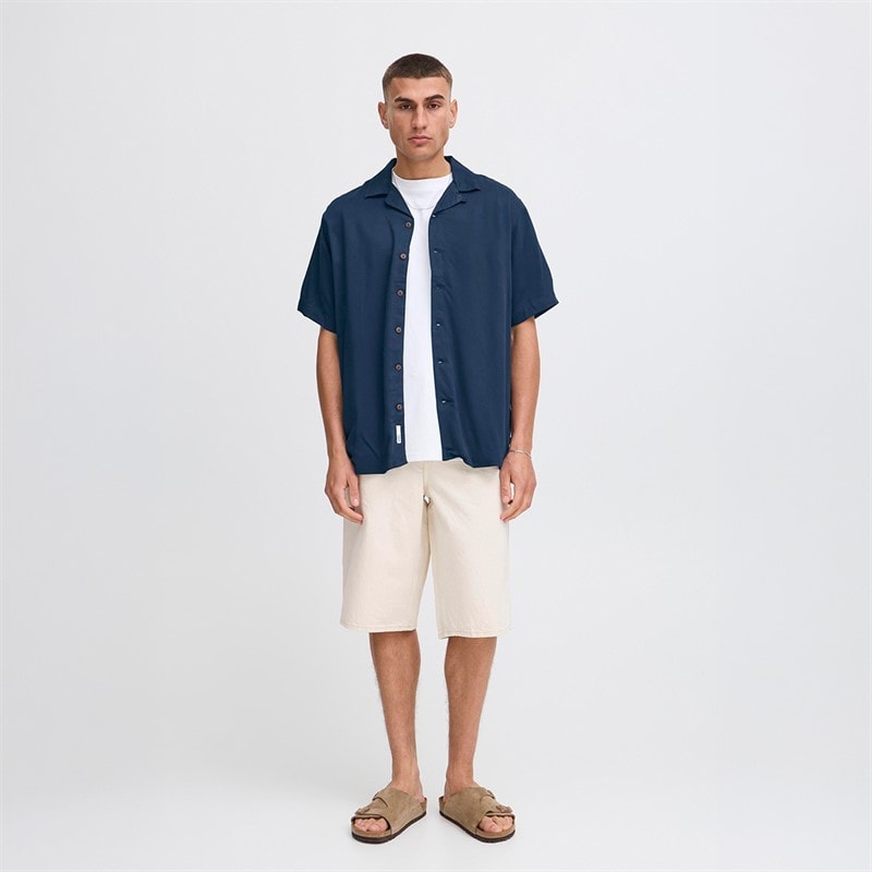 Solid Mens Pablo Short Sleeve Shirt Insignia Blue - Image 4