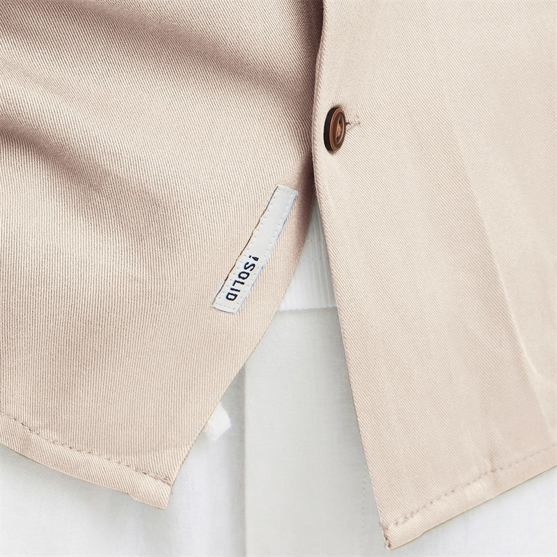 Solid Mens Pablo Short Sleeve Shirt Oatmeal - Image 5