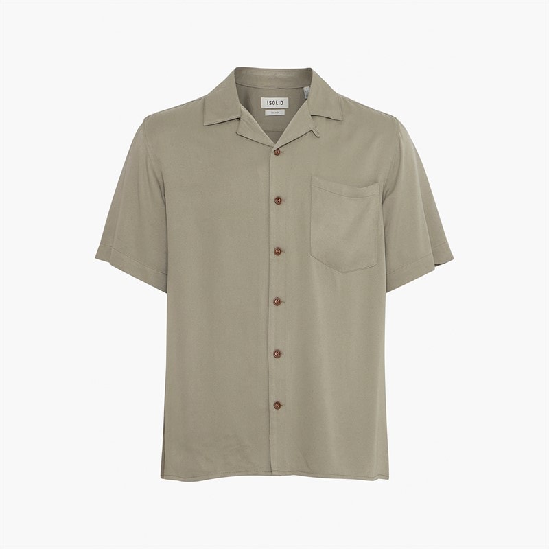 Solid Mens Pablo Short Sleeve Shirt Vetiver - Image 1
