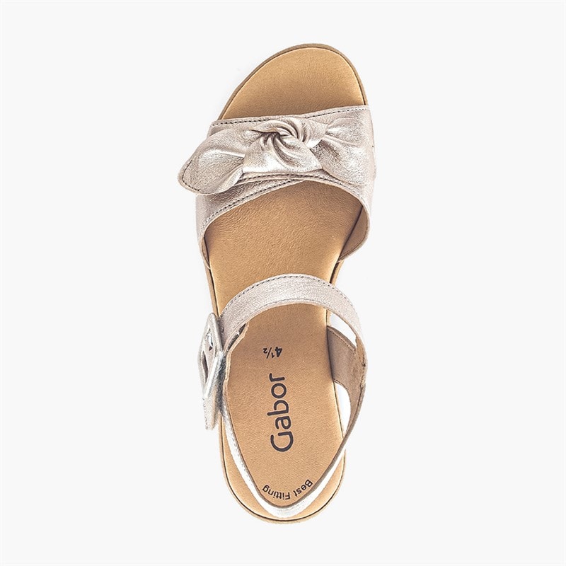 Gabor Womens Wedge Sandals Gold - Image 3