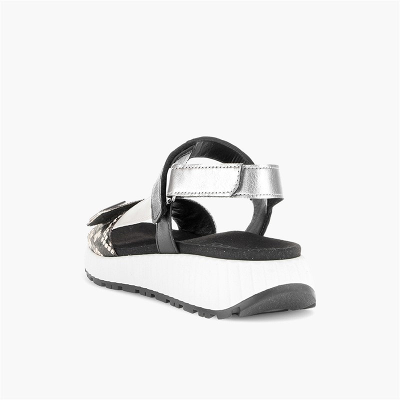Gabor Womens Ankle Strap Sandals Black/Snake - Image 4
