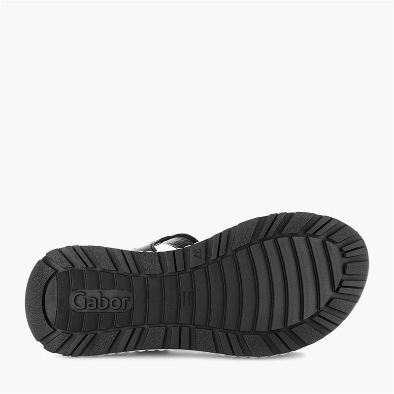 Gabor Womens Ankle Strap Sandals Black/Snake - Image 5
