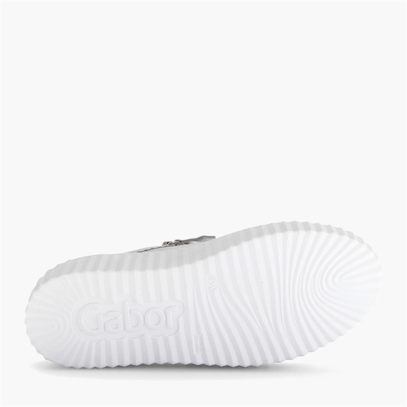 Gabor Womens Platform Trainers Silver - Image 5