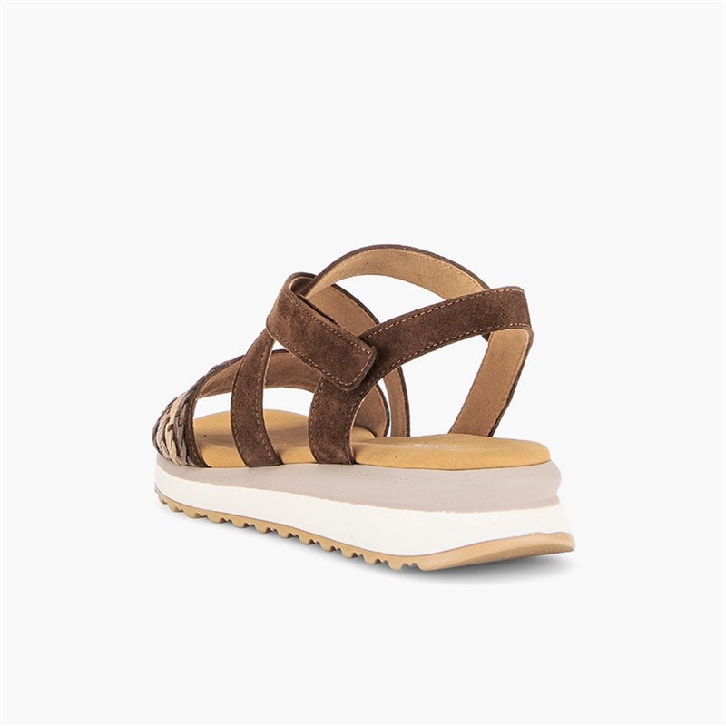 Gabor Womens Elasticated Ankle Strap Sandals Brown/Multi - Image 4