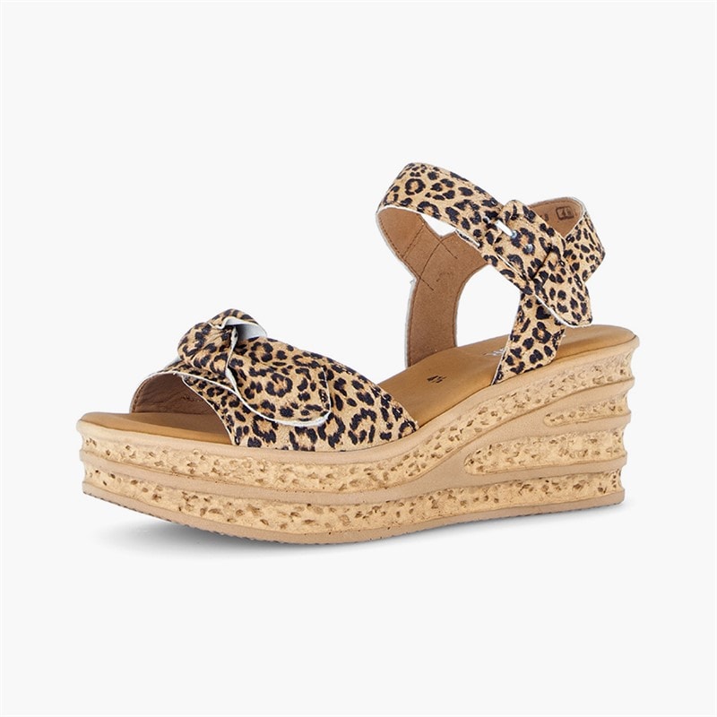 Gabor Womens Wedge Sandals Leopard - Image 2
