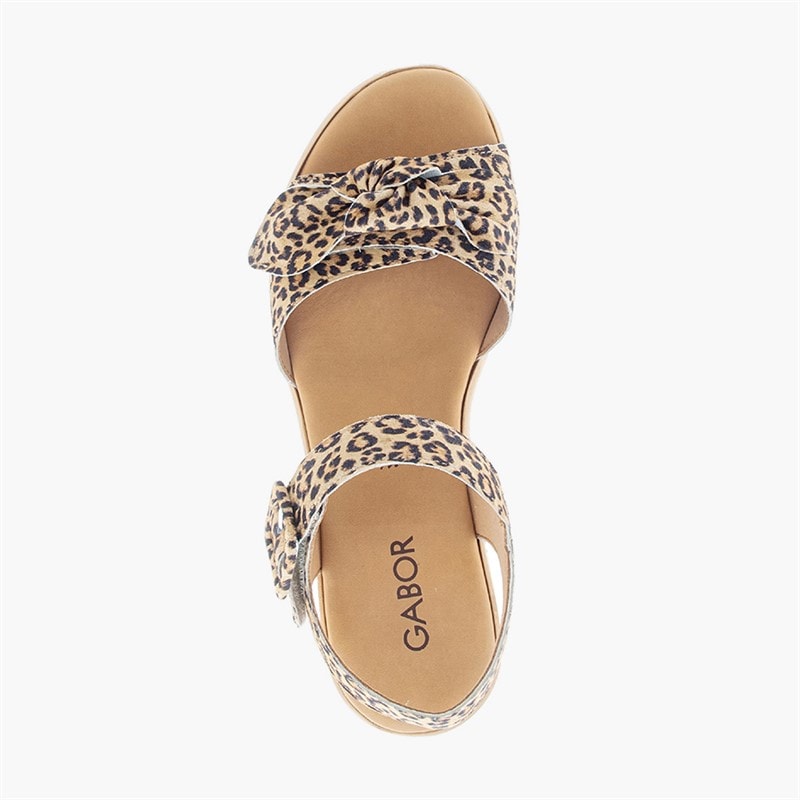 Gabor Womens Wedge Sandals Leopard - Image 3