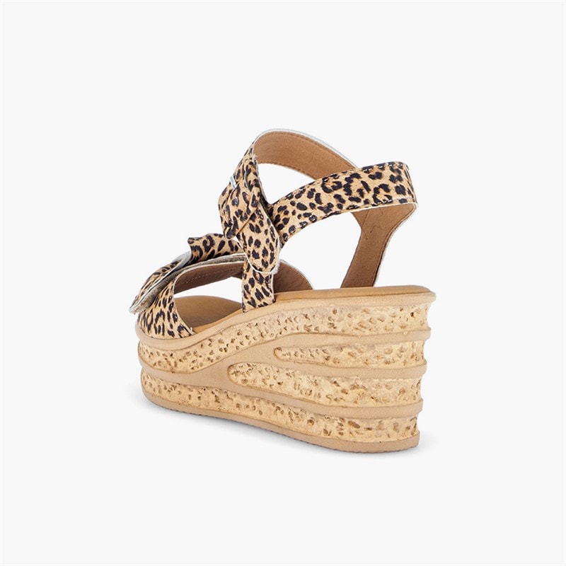 Gabor Womens Wedge Sandals Leopard - Image 4
