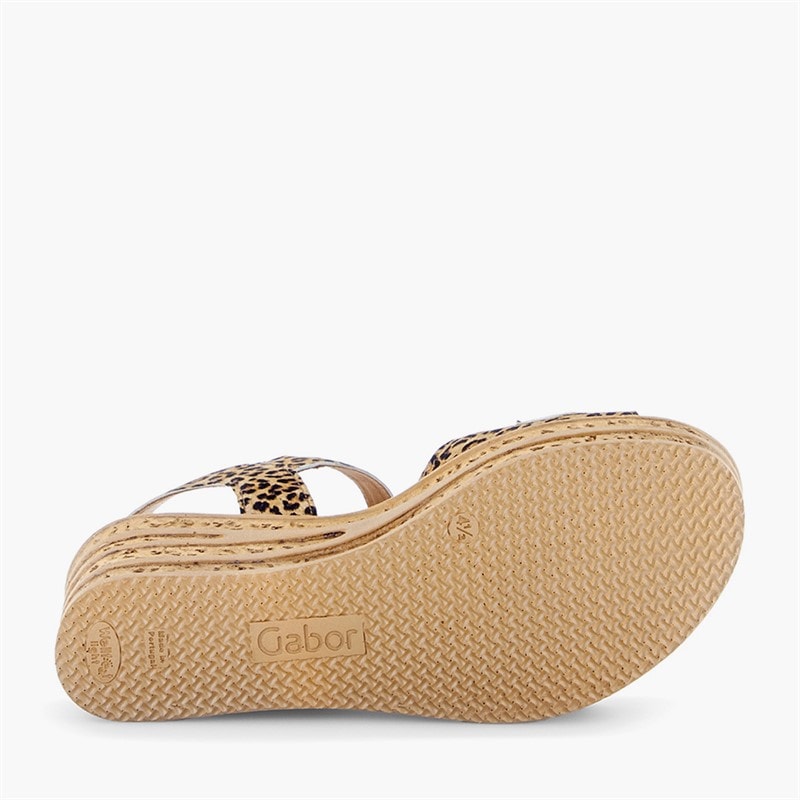 Gabor Womens Wedge Sandals Leopard - Image 5