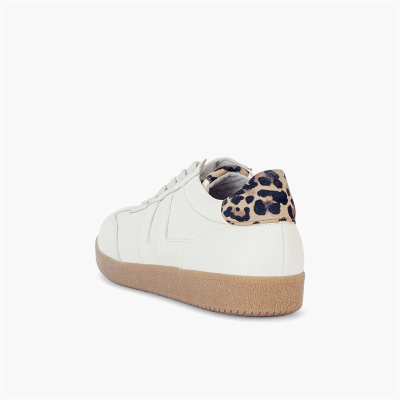 Gabor Womens Retro Trainers White/Leopard - Image 4