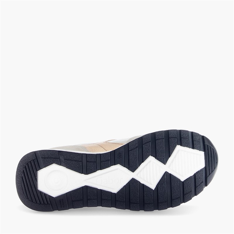 Gabor Womens Retro Zip Detail Trainers White/Silver - Image 5