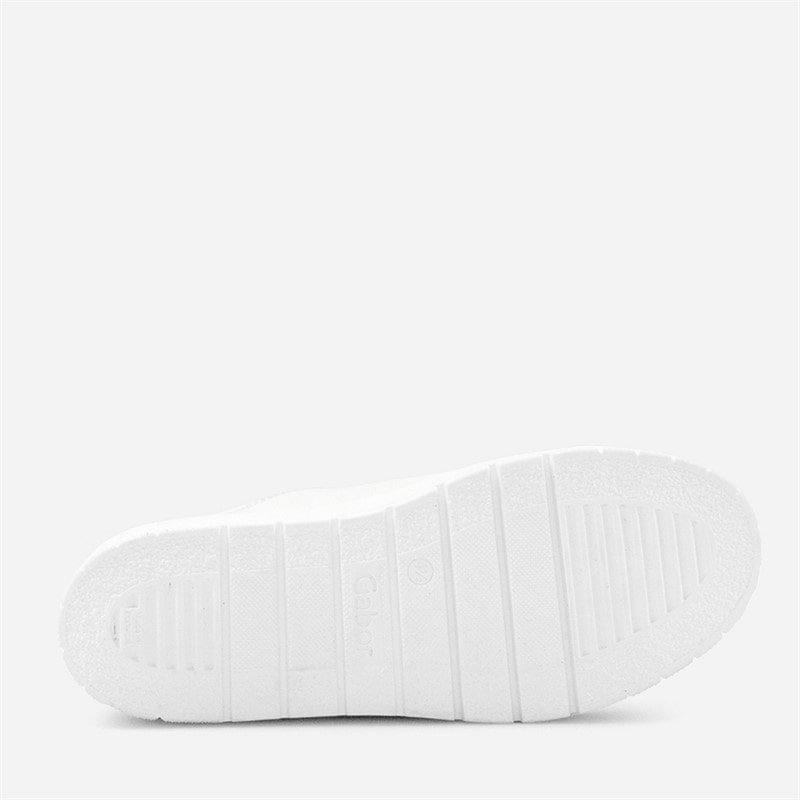 Gabor Womens Platform Trainers White/Silver - Image 5