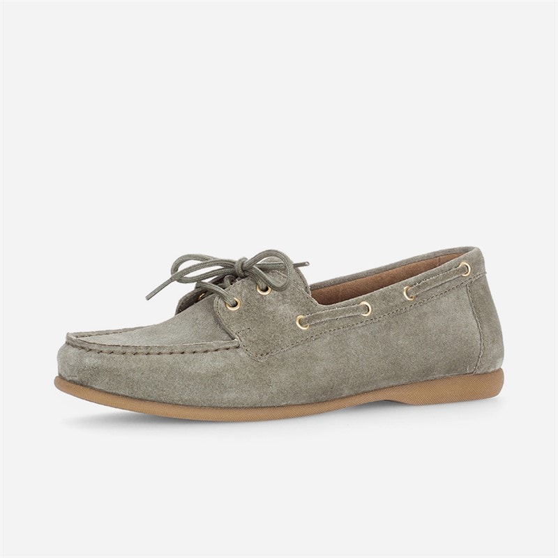 Gabor Womens Suede Deck Shoes Pine - Image 2