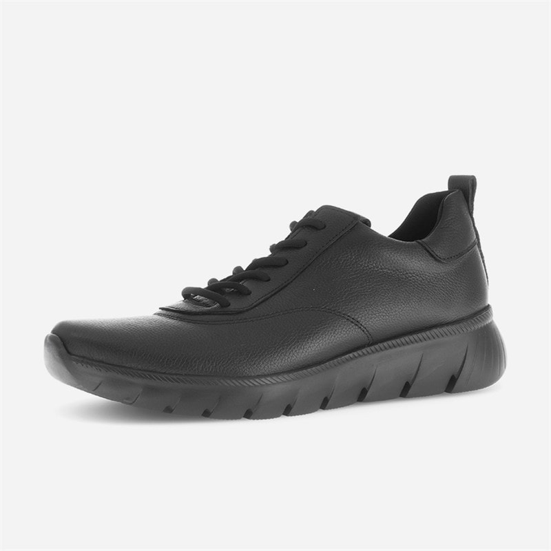 Gabor Womens Leather Trainers Black - Image 2