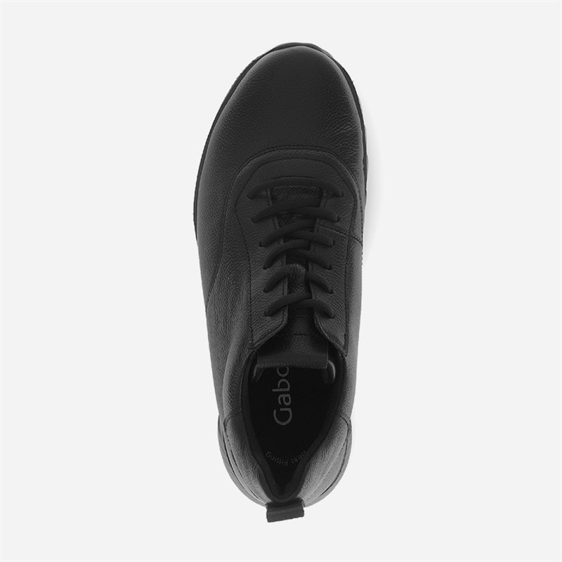 Gabor Womens Leather Trainers Black - Image 3