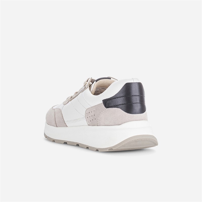 Gabor Womens Zip Detail Trainers White/Grey/Black - Image 4