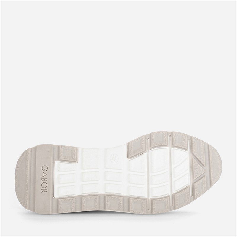 Gabor Womens Zip Detail Trainers White/Grey/Black - Image 5