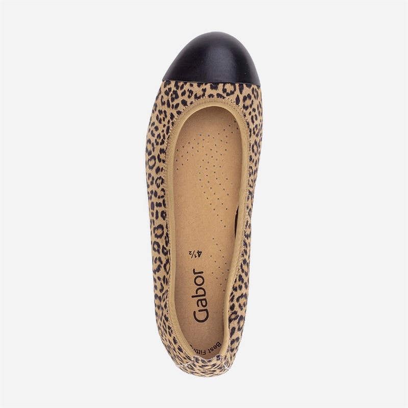Gabor Womens Ballerina Shoes Leopard - Image 3