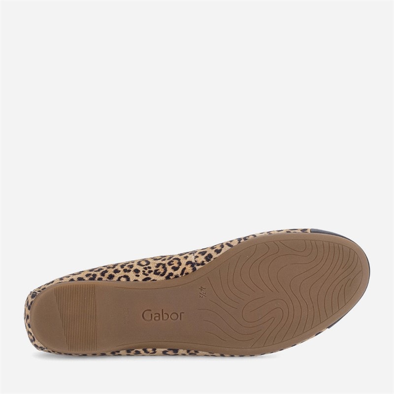 Gabor Womens Ballerina Shoes Leopard - Image 5