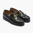 Playboy Footwear Womens Valerie Loafers Black Leather