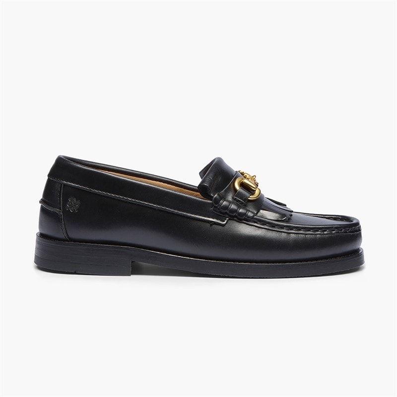 Playboy Footwear Womens Valerie Loafers Black Leather - Image 2