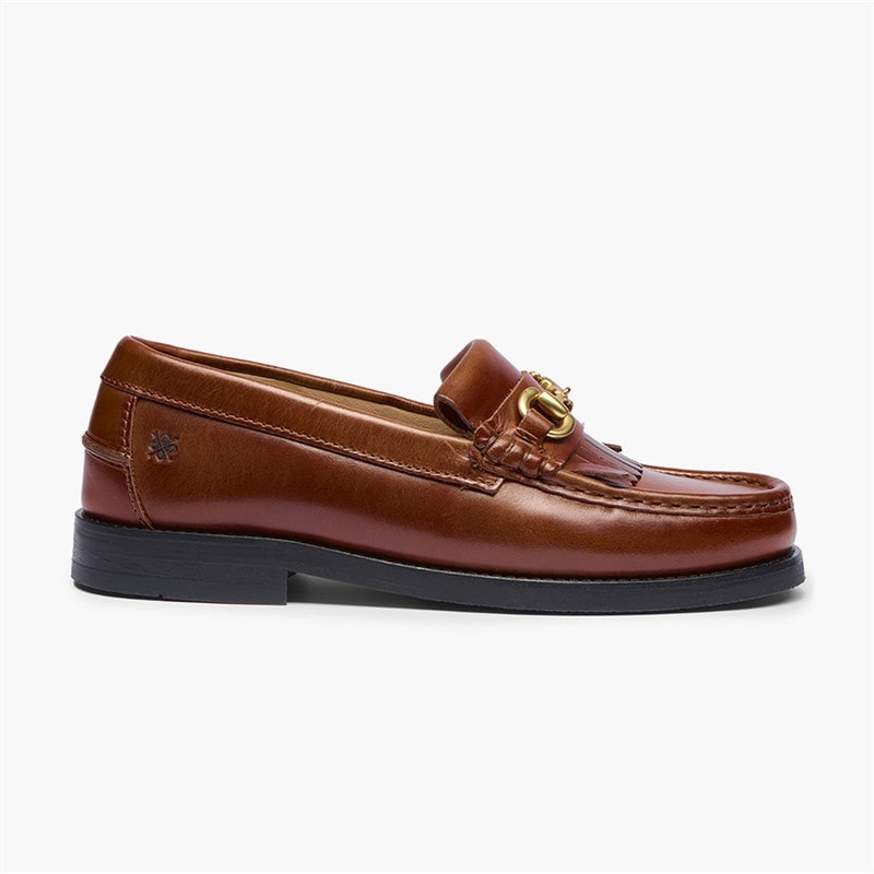 Playboy Footwear Womens Valerie Loafers Brandy Leather - Image 2