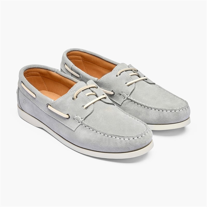 Playboy Footwear Mens Isla Shoes Grey Suede/Off White