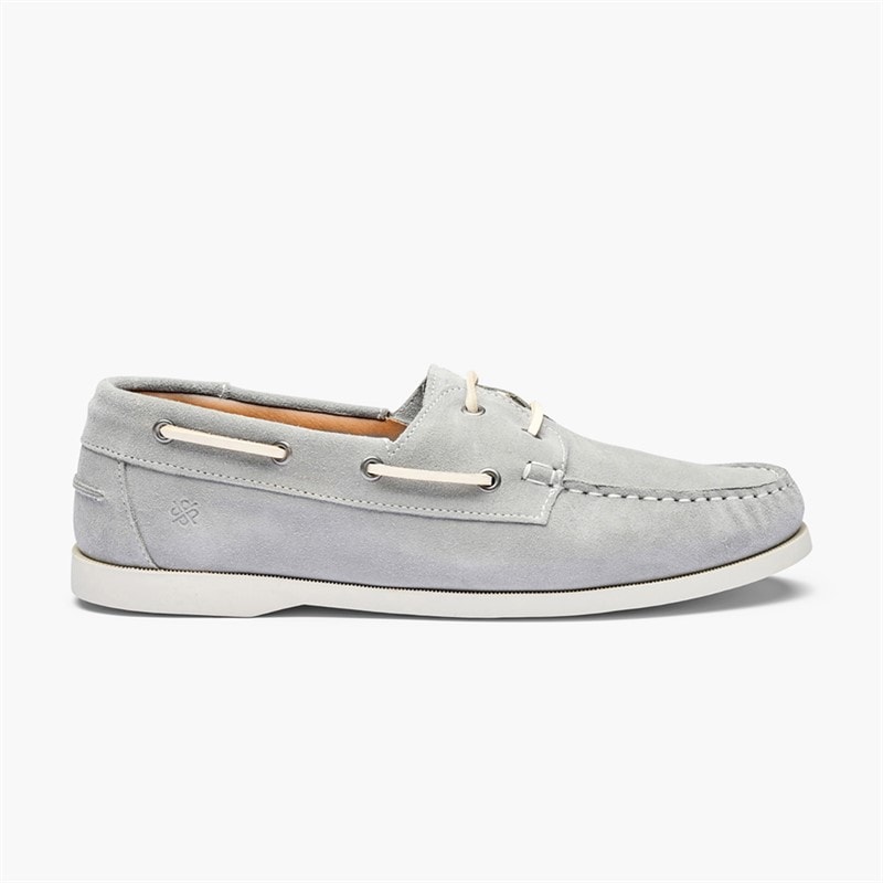 Playboy Footwear Mens Isla Shoes Grey Suede/Off White - Image 2