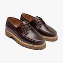 Playboy Footwear Womens Claudine Shoes Dark Brown Leather Dk.Brown Leather