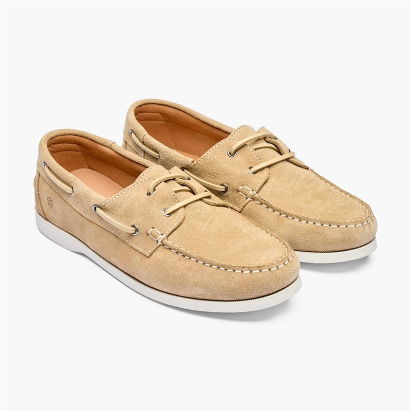 Playboy Footwear Mens Isla Shoes Sand Suede/Off White
